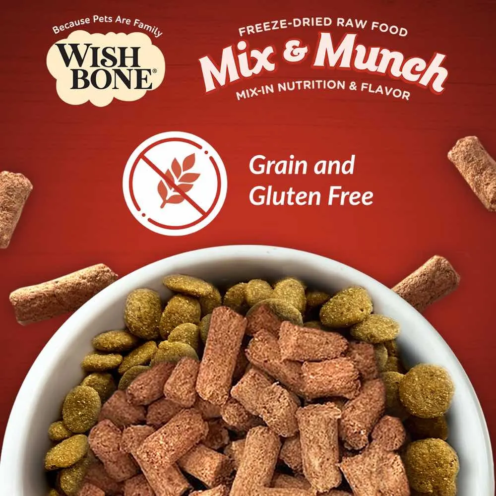 15% OFF: Wishbone Mix & Munch Beef & Venison Grain-Free Freeze-Dried Raw Food Cat Food Topper 350g