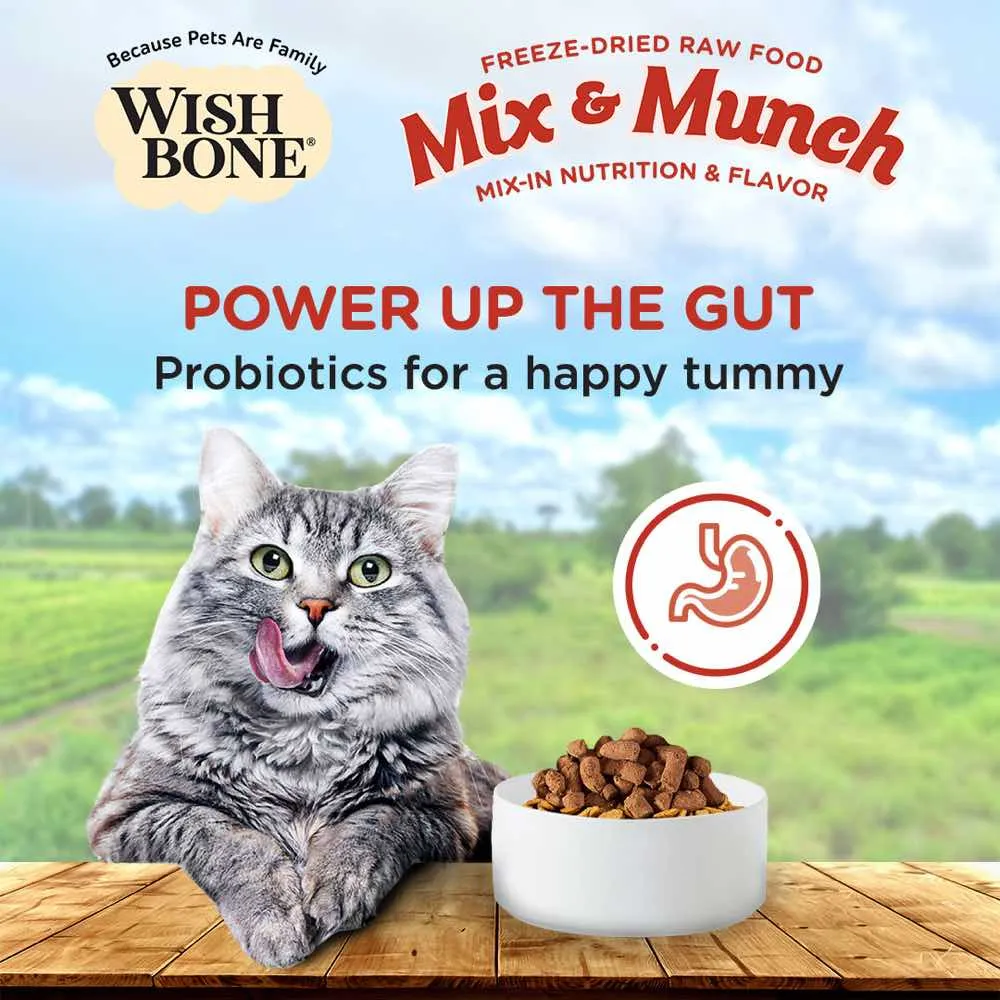 15% OFF: Wishbone Mix & Munch Beef & Venison Grain-Free Freeze-Dried Raw Food Cat Food Topper 350g