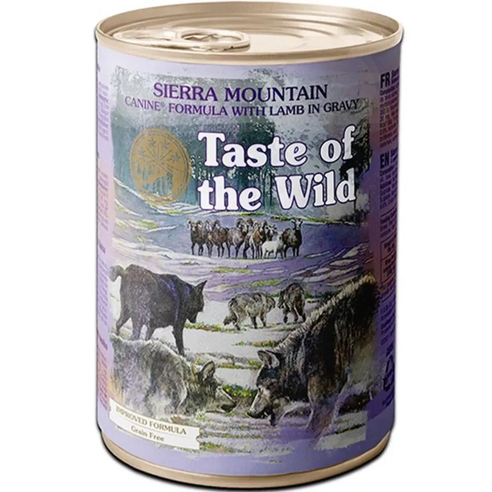 35% OFF: Taste Of The Wild Sierra Mountain Roasted Lamb In Gravy Canned Dog Food 390g