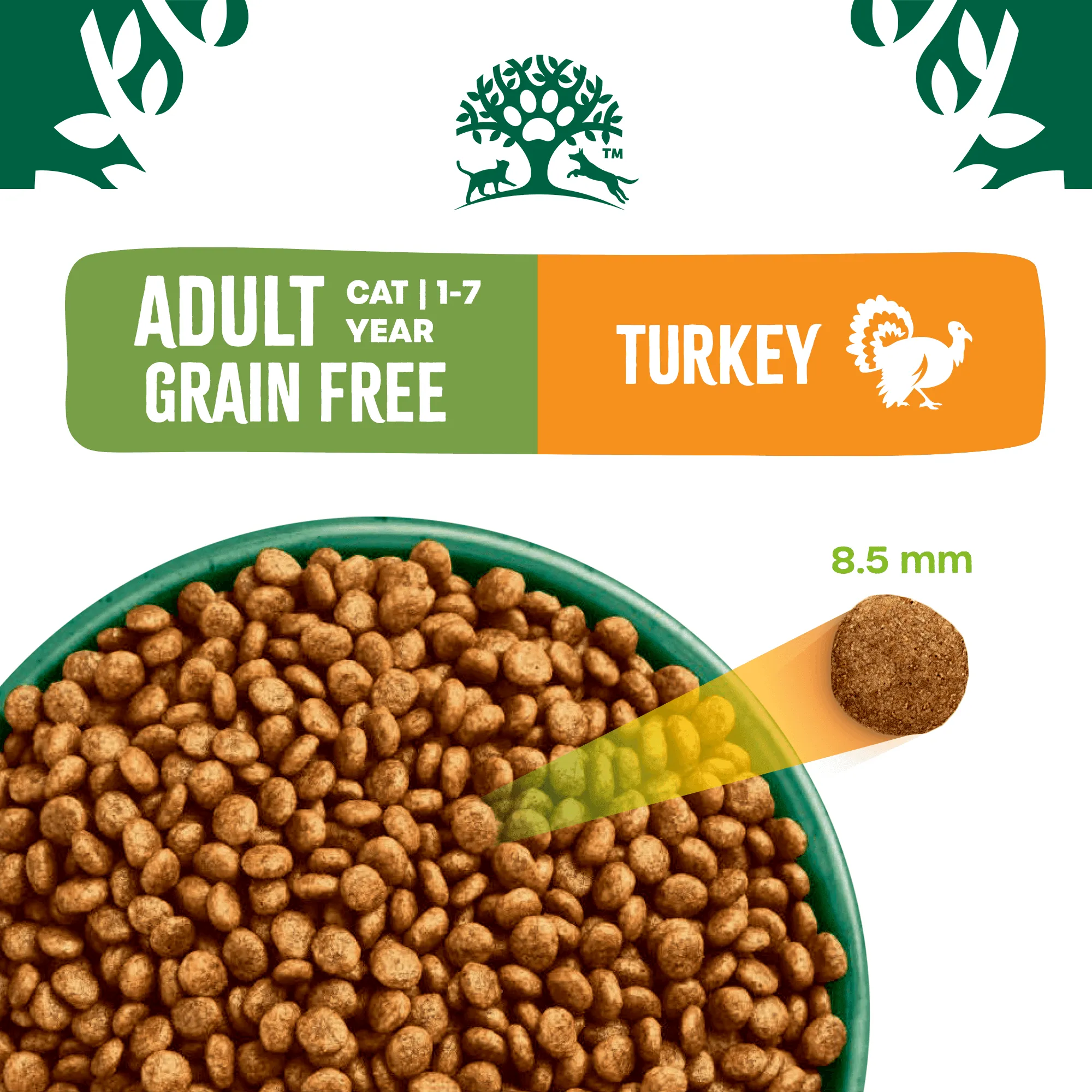 Adult Turkey & Veg Grain Free Dry Cat Food