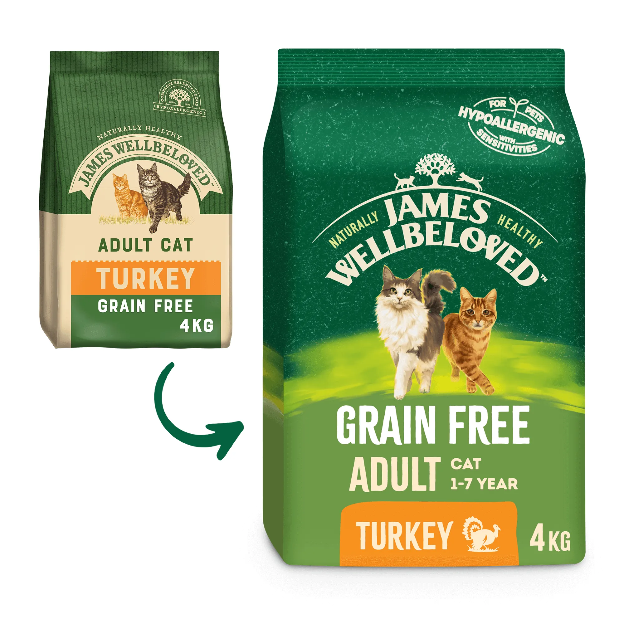 Adult Turkey & Veg Grain Free Dry Cat Food