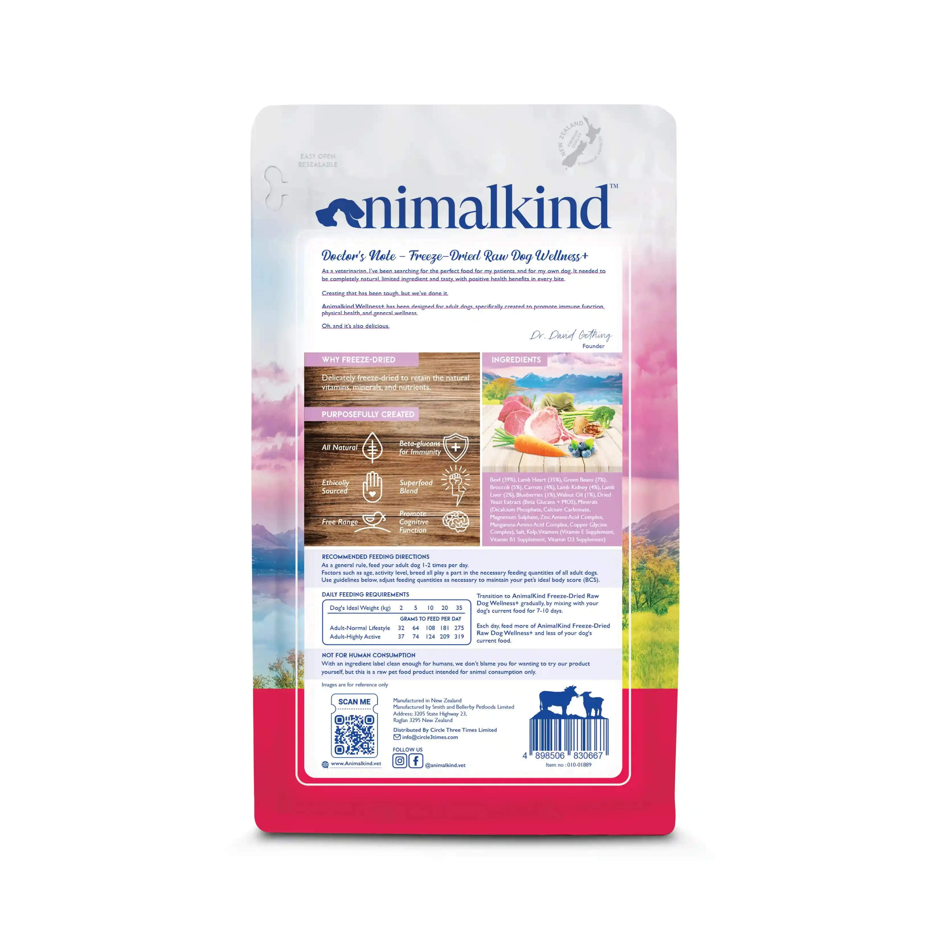 Animalkind Wellness  Dog Food - Beef & Lamb Freeze-Dried Raw