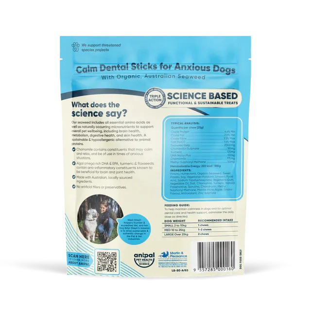 Anipal Calm Dental Sticks for Anxious Dog Treats 210g^^^