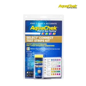 AquaChek Select Connect 7-in-1 Test Strips w/ Photo Capture App, 50/Pack | 541604APP