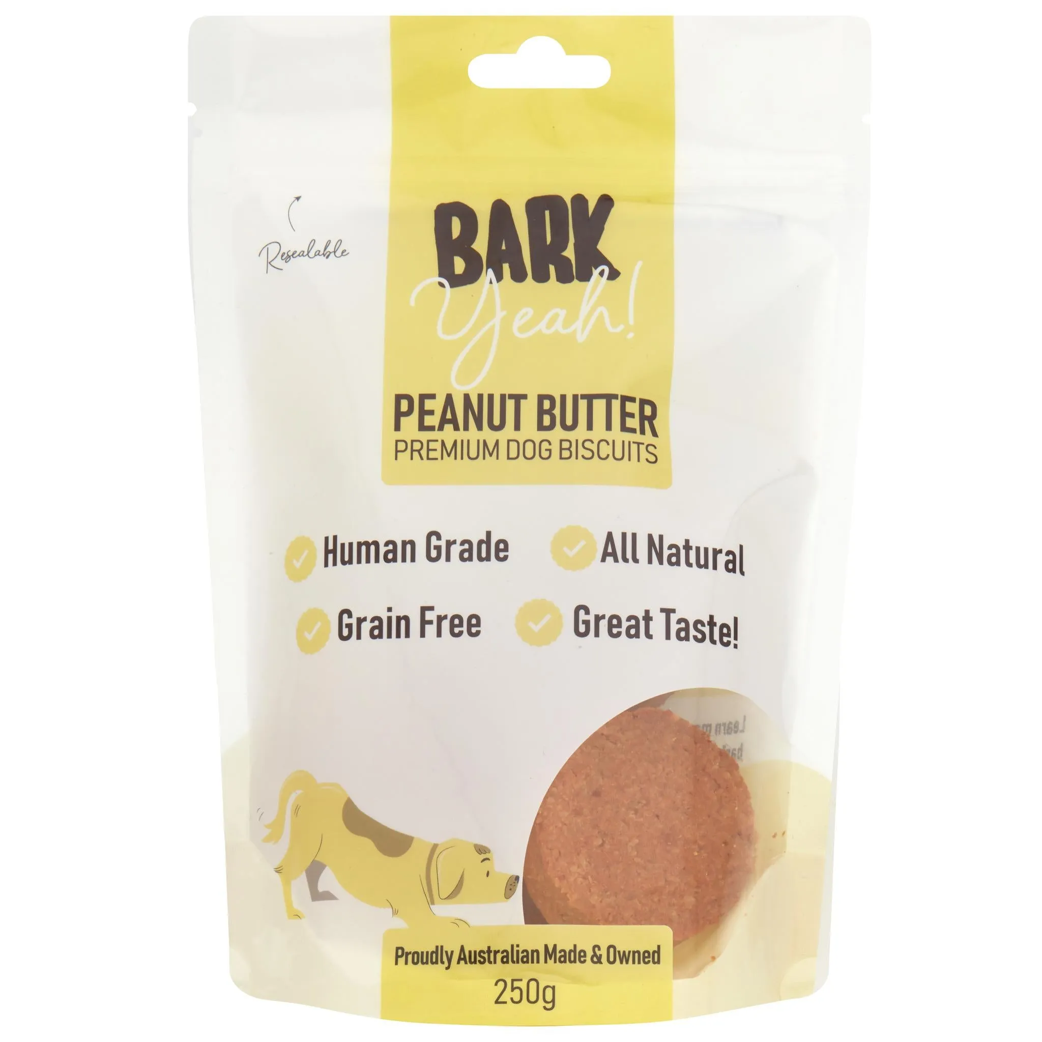 Bark Yeah! Peanut Butter Premium Dog Biscuits Dog Treat 250g