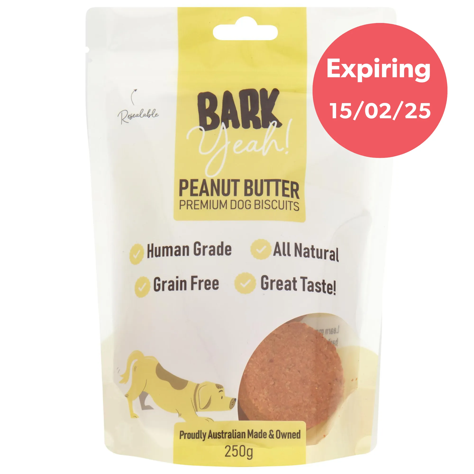 Bark Yeah! Peanut Butter Premium Dog Biscuits Dog Treat 250g