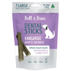 Bell & Bone Dog Dental Sticks Kangaroo Mint and Turmeric