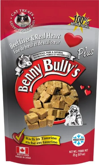 Benny Bullys Freeze Dried Liver Cat Treats - Beef Liver & Real Heart