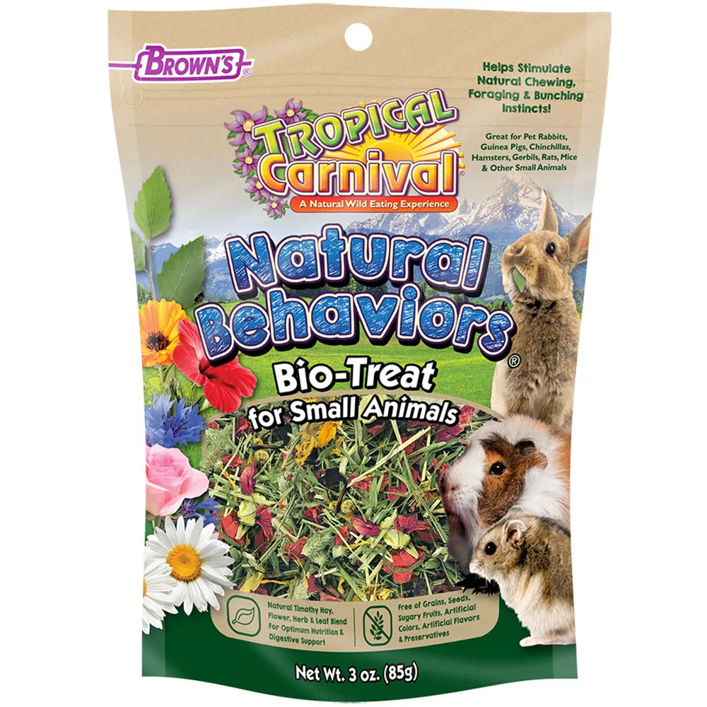 Brown's Tropical Carnival Natural Behaviors Bio-Treat Small Animals 3 oz