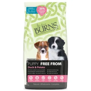 Burns Free From | Holistic Grain Free Dry Dog Food | Puppy | Duck & Potato - 2kg