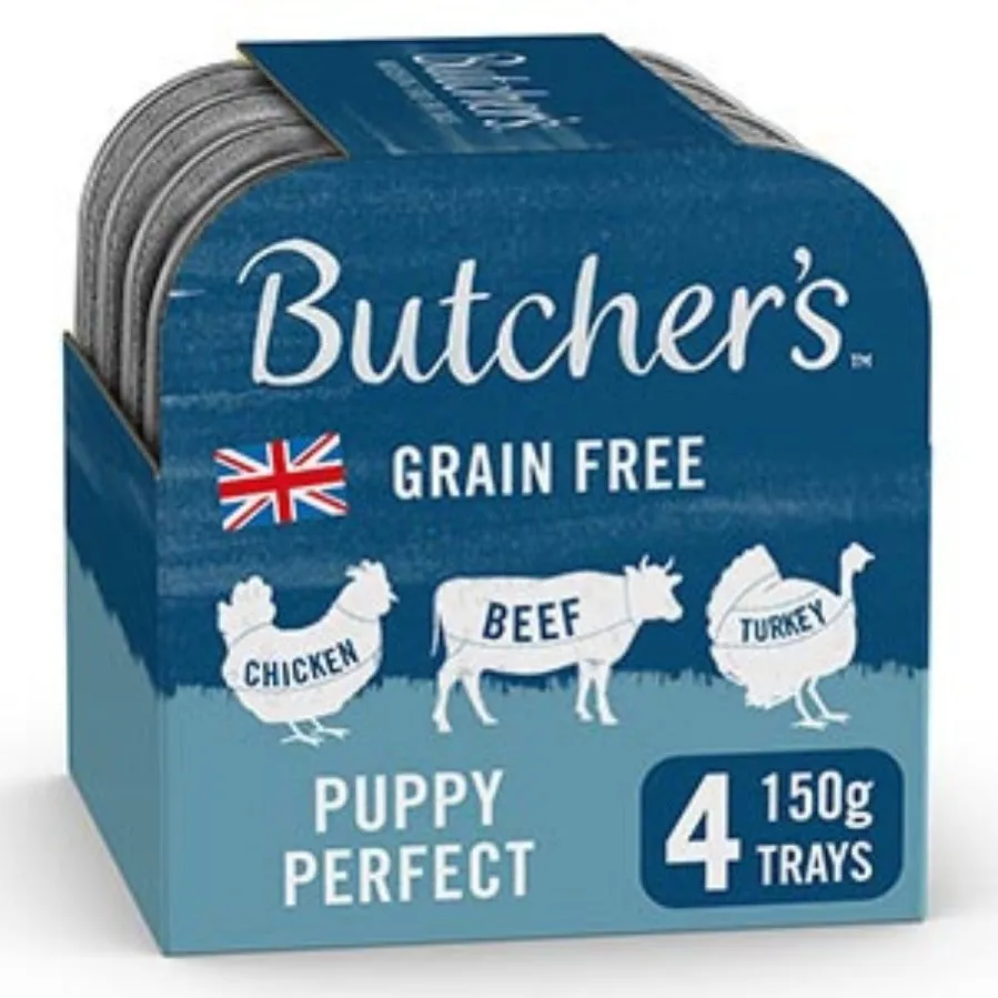 Butcher's Tray Puppy Perfect  4x150g