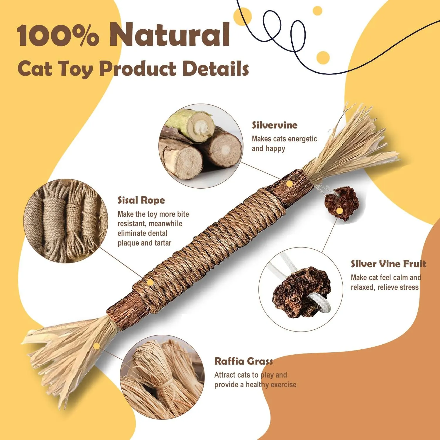 Catnip Toys with Silvervine for Cats