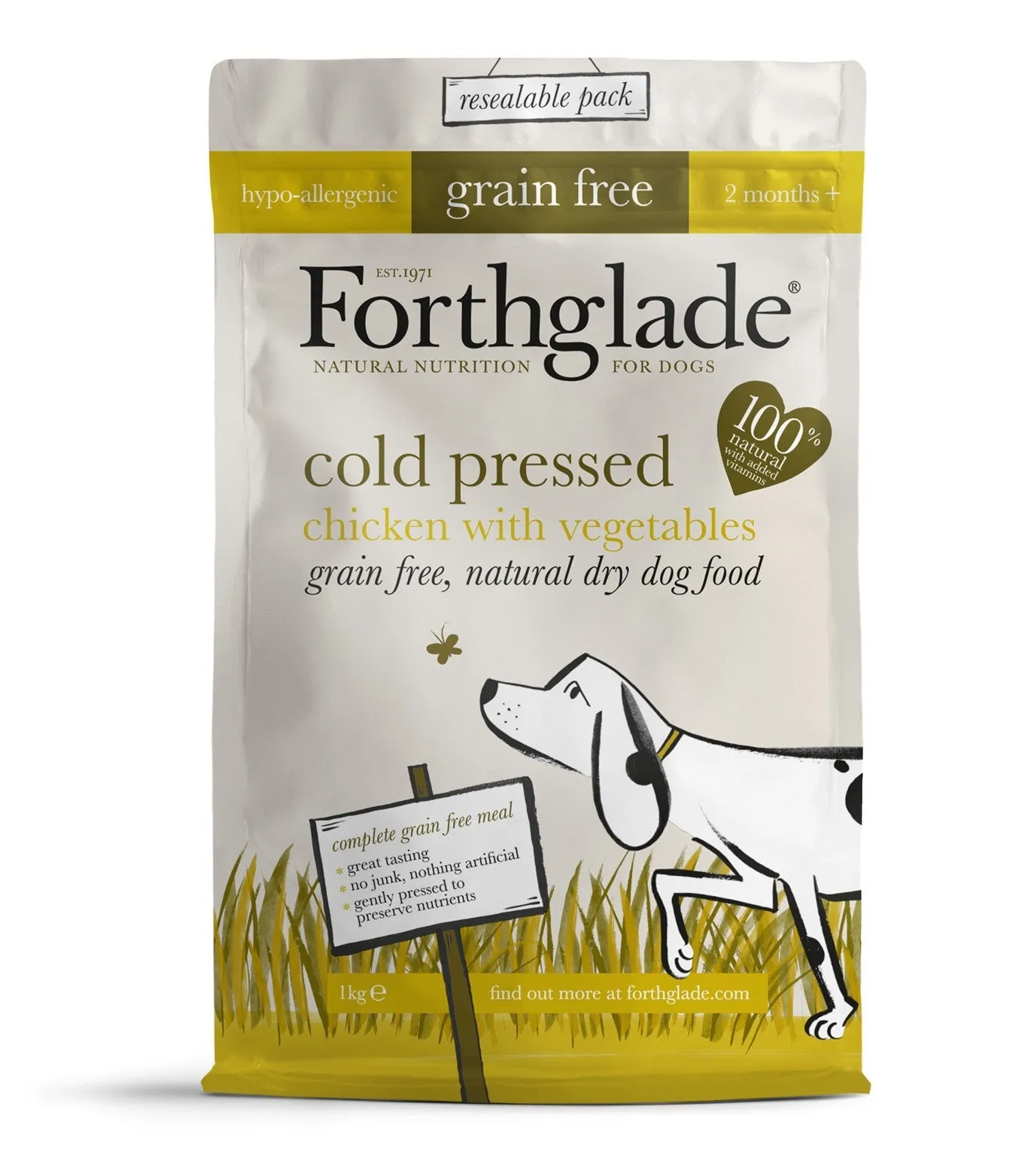 Chicken Grain Free Cold Pressed Natural Dry Dog Food