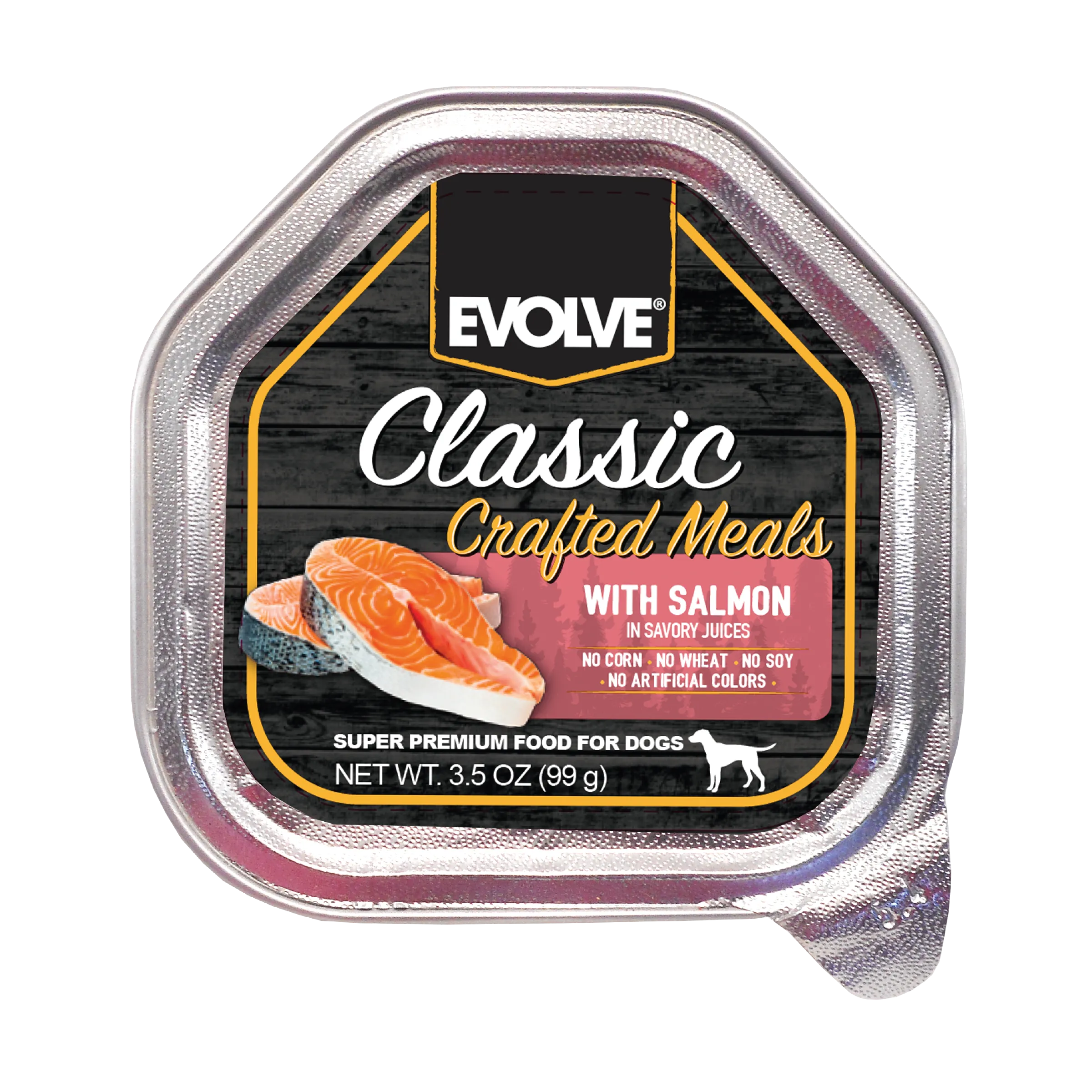 Classic Crafted Meals with Salmon Wet Dog Food | 3.5 oz - 15 pk | Evolve