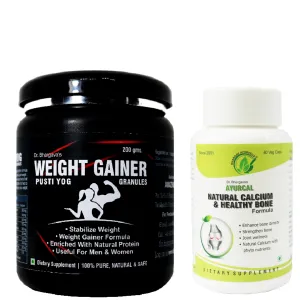 Dr.Bhargav's Pusti Yog Weight Gainer 200 gms & Ayurcal 60 Capsule