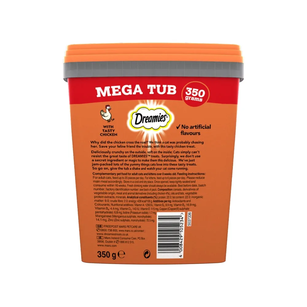 Dreamies | Cat Treats | Mega Tub Chicken - 350g