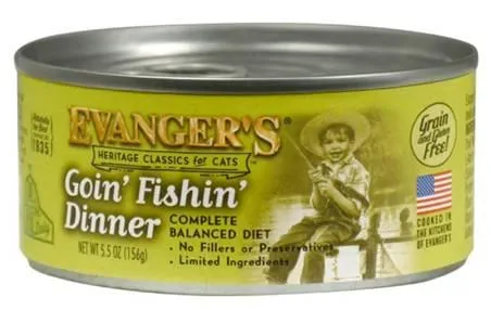 Evanger's Heritage Classics Goin' Fishin' Dinner Wet Cat Food Can