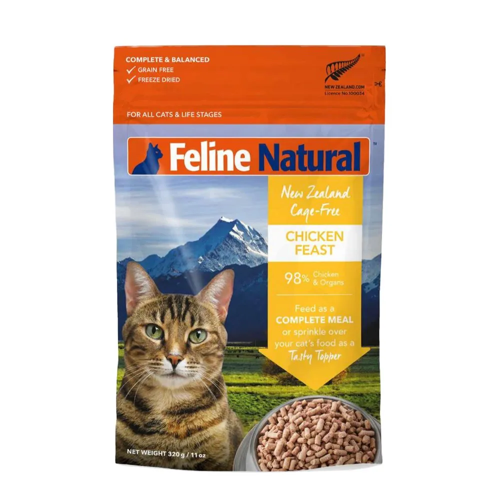 Feline Natural Freeze-Dried Chicken Feast Cat Food 11oz