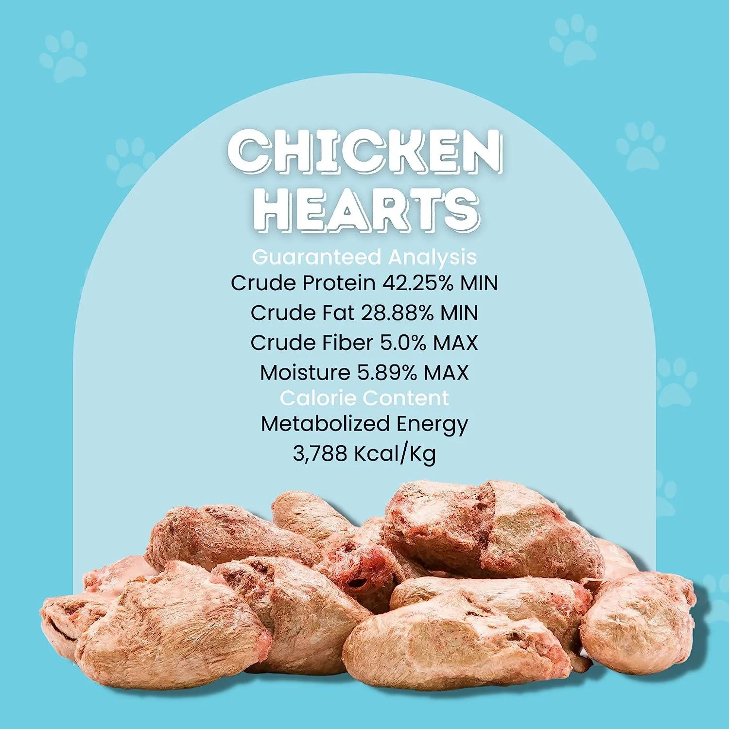 Freeze Dried Chicken Hearts for Dogs & Cats