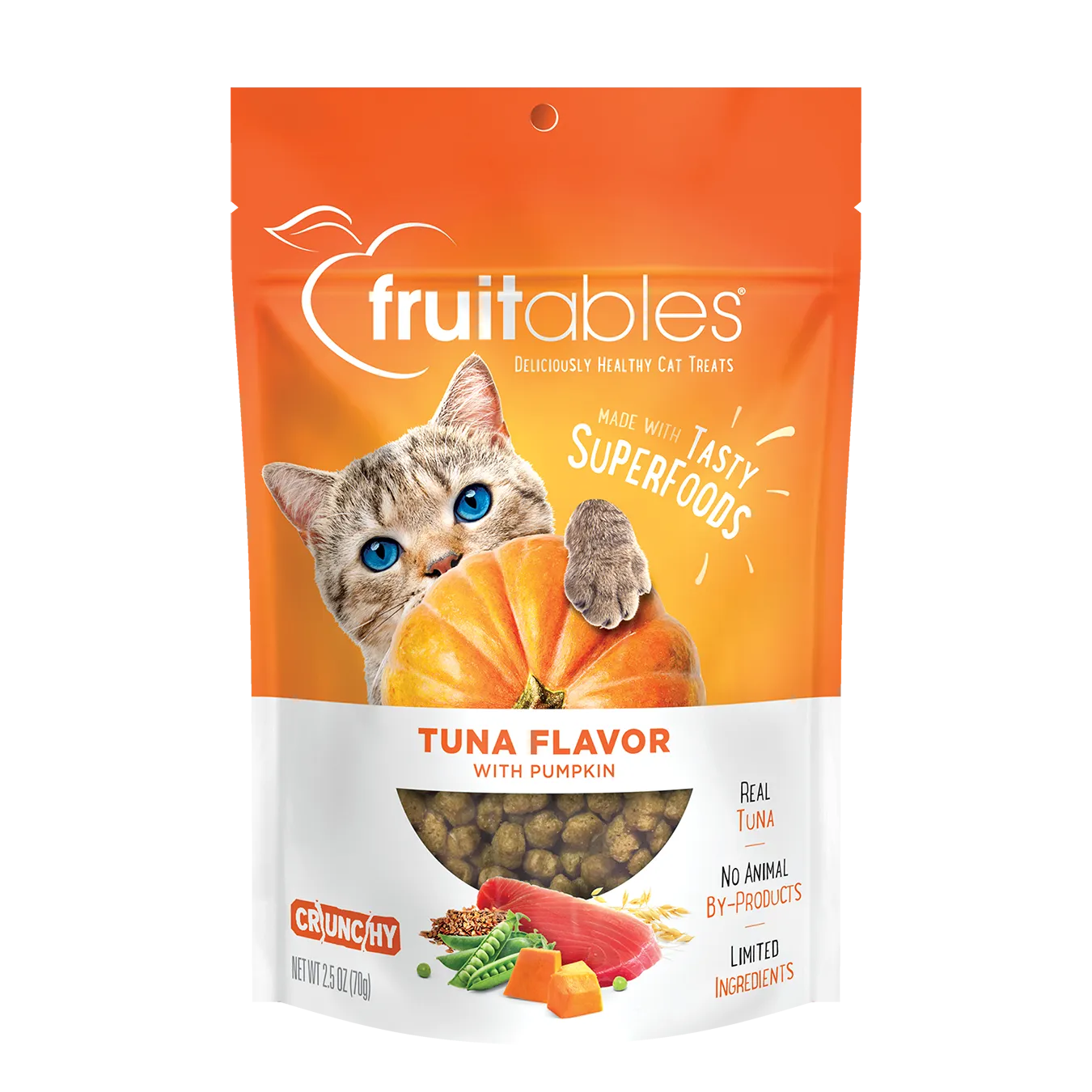 Fruitables Crunchy Tuna Flavor with Pumpkin Cat Treats 70g