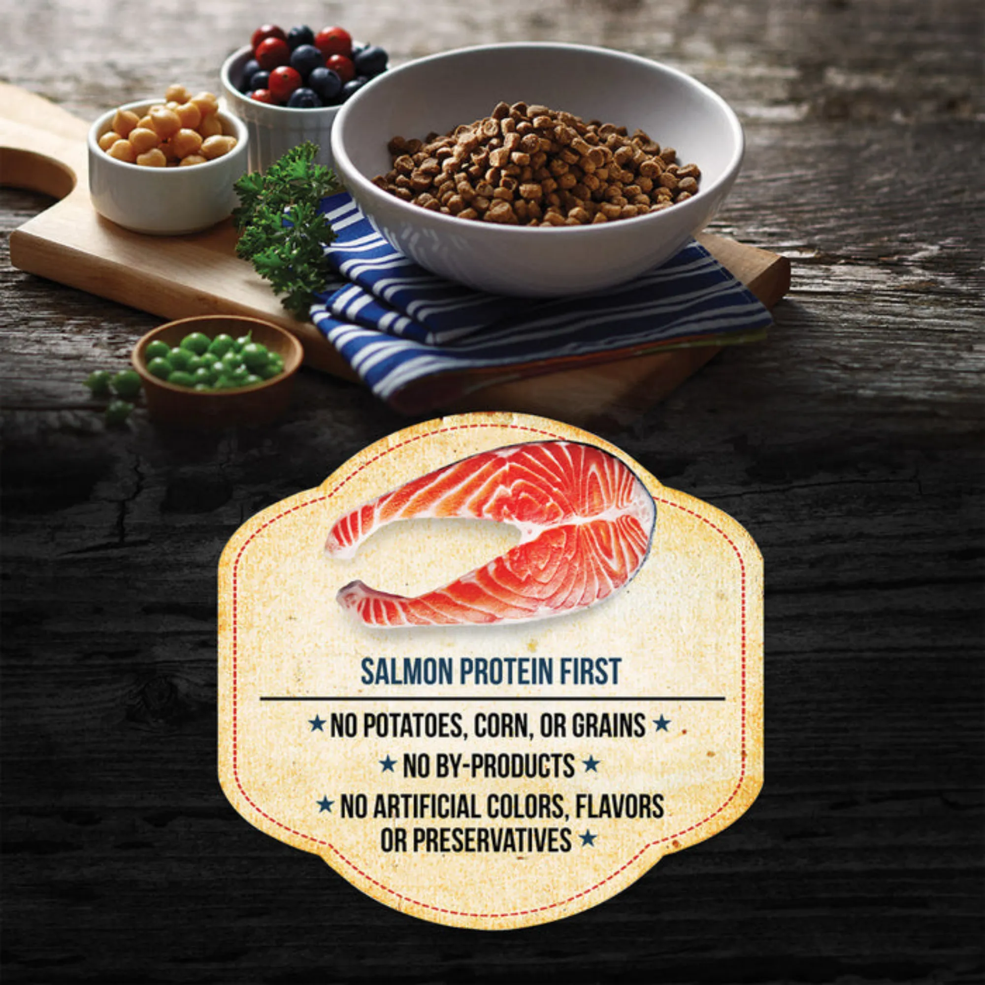 Fussie Cat Market Fresh Salmon Recipe Grain-Free Dry Cat Food