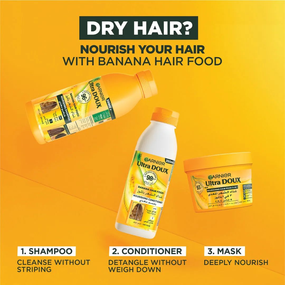 Garnier Ultra Doux Hair Food Bannana & Shea (Dry Hair) 390 ML