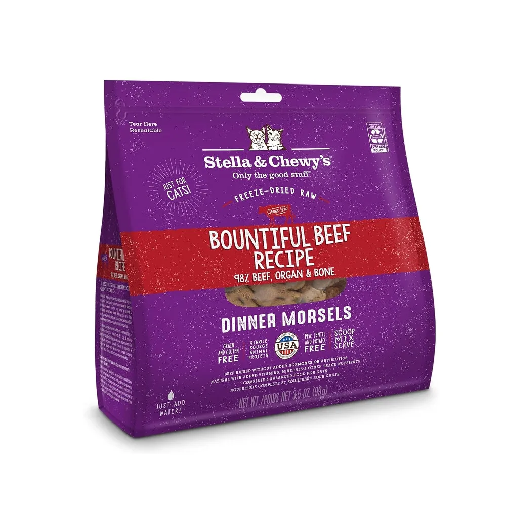 Grain Free Freeze Dried Bountiful Beef Dinner Morsels Cat Food