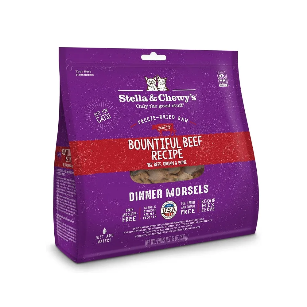 Grain Free Freeze Dried Bountiful Beef Dinner Morsels Cat Food