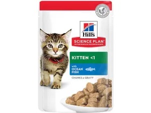 Hill`s Science Plan Kitten Food with Ocean Fish (Pouches) 85gx12