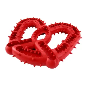 Hugs Pet Products Jaws Pretzel Red 6" X 5" X 1