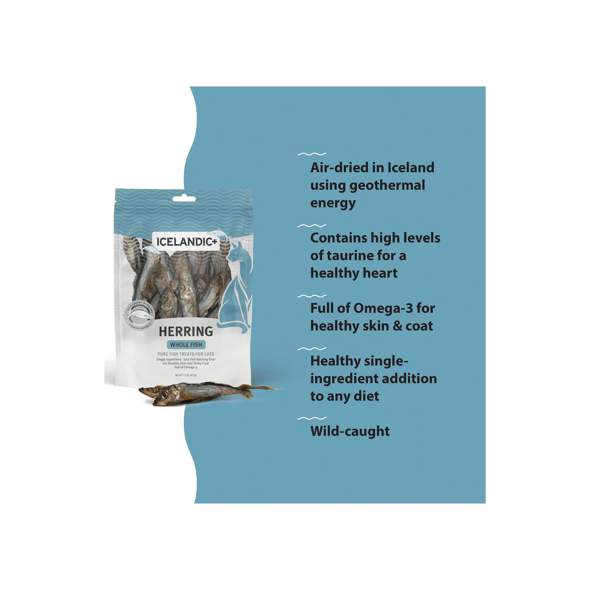 Icelandic  Grain-Free Whole Fish Cat Treats