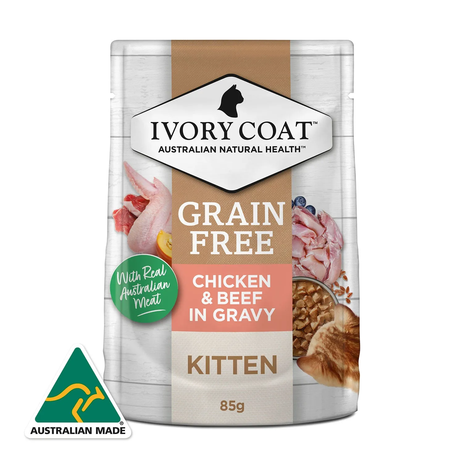 Ivory Coat Grain Free Chicken & Beef in Gravy Kitten Wet Cat Food