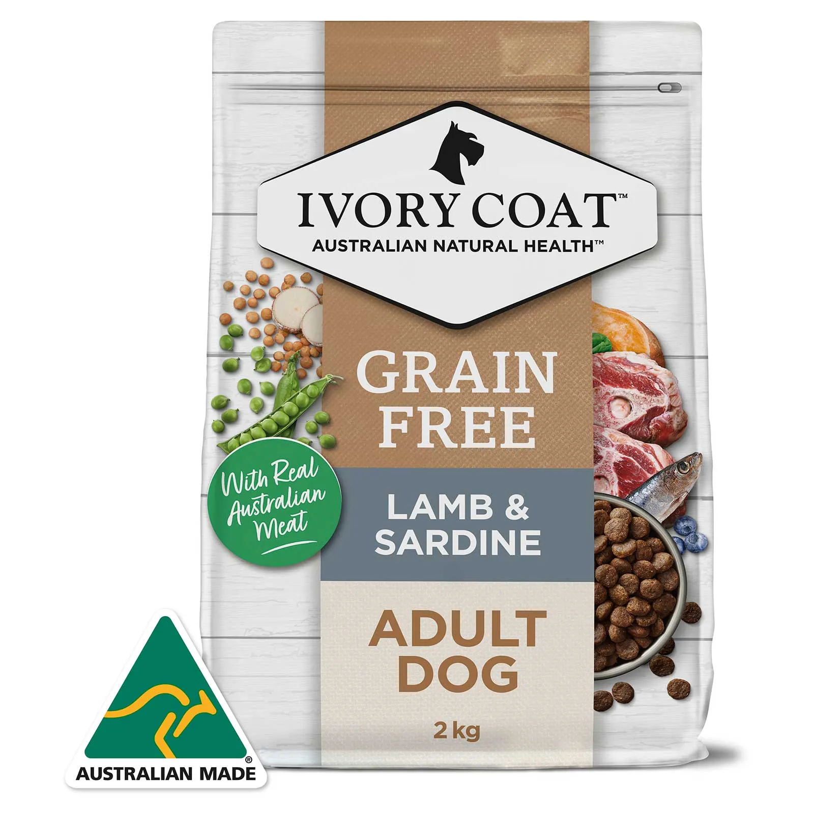 Ivory Coat Grain Free Dog Food Adult Lamb & Sardine