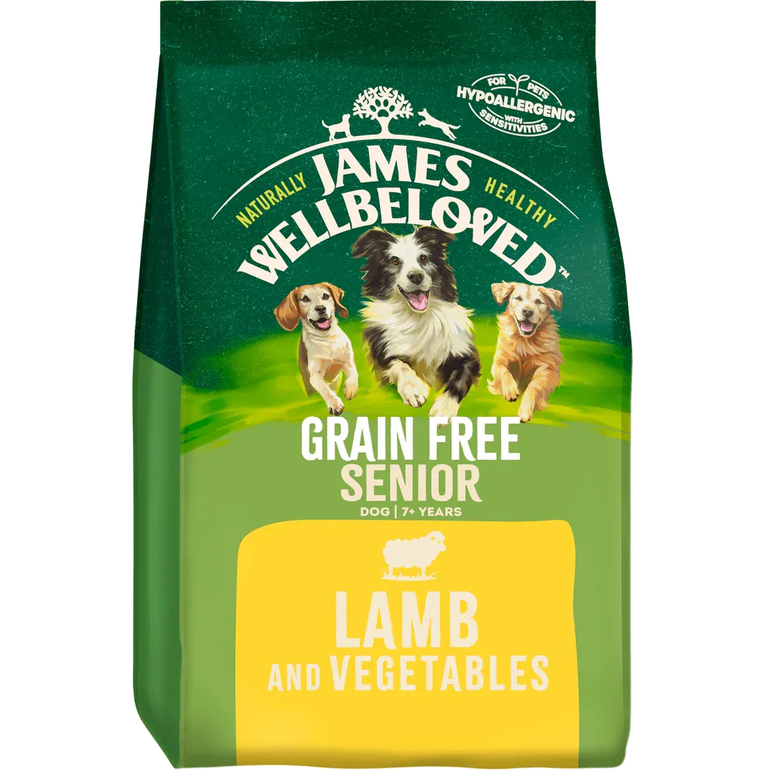 James Wellbeloved Grain Free Senior Dog Food with Lamb & Vegetables