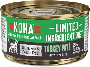 KOHA Grain & Potato Free Limited Ingredient Diet Turkey Pate Canned Cat Food