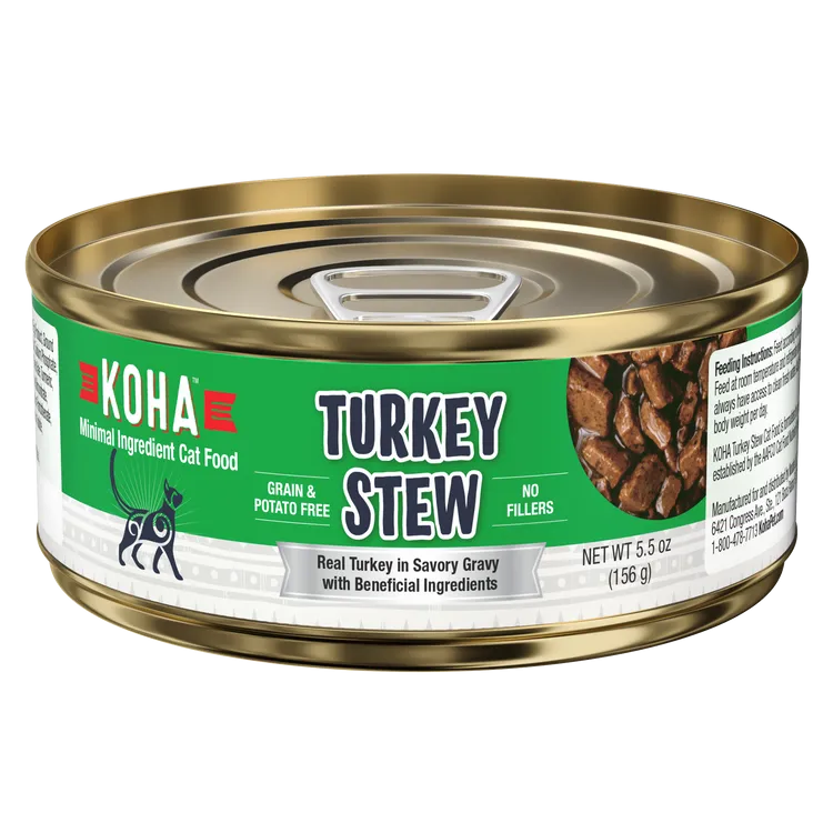 KOHA Grain & Potato Free Turkey Stew Canned Cat Food