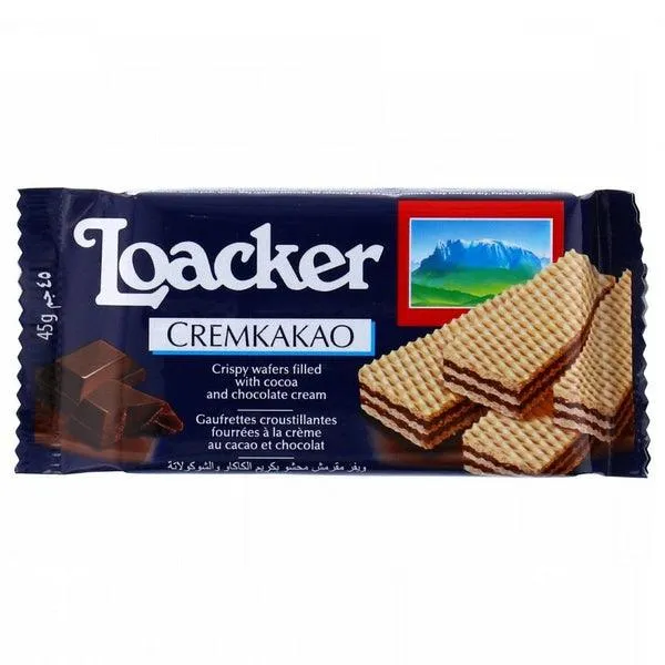 LOACKER CREMKAKAO WAFER 45GM