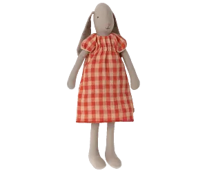 Maileg Size 3 Bunny Rabbit Checked Gingham Dress BACK SOON