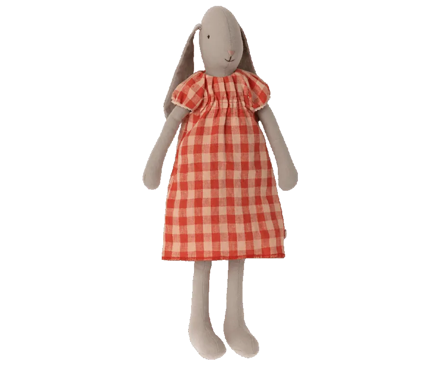 Maileg Size 3 Bunny Rabbit Checked Gingham Dress BACK SOON