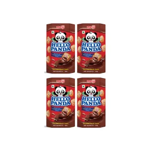 Meiji Hello Panda Chocolate Biscuits 100g (Pack of 4) | Japanese Chocolate Cookies