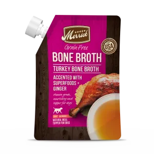 Merrick Grain Free Turkey Bone Broth Wet Dog Food Topper