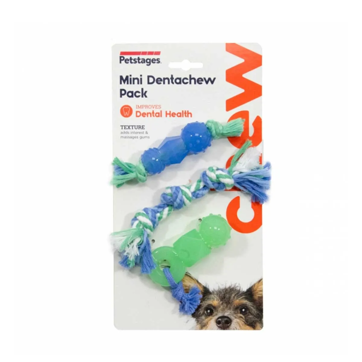 Mini Dentachew Dog Chew Toy - 3 Pack