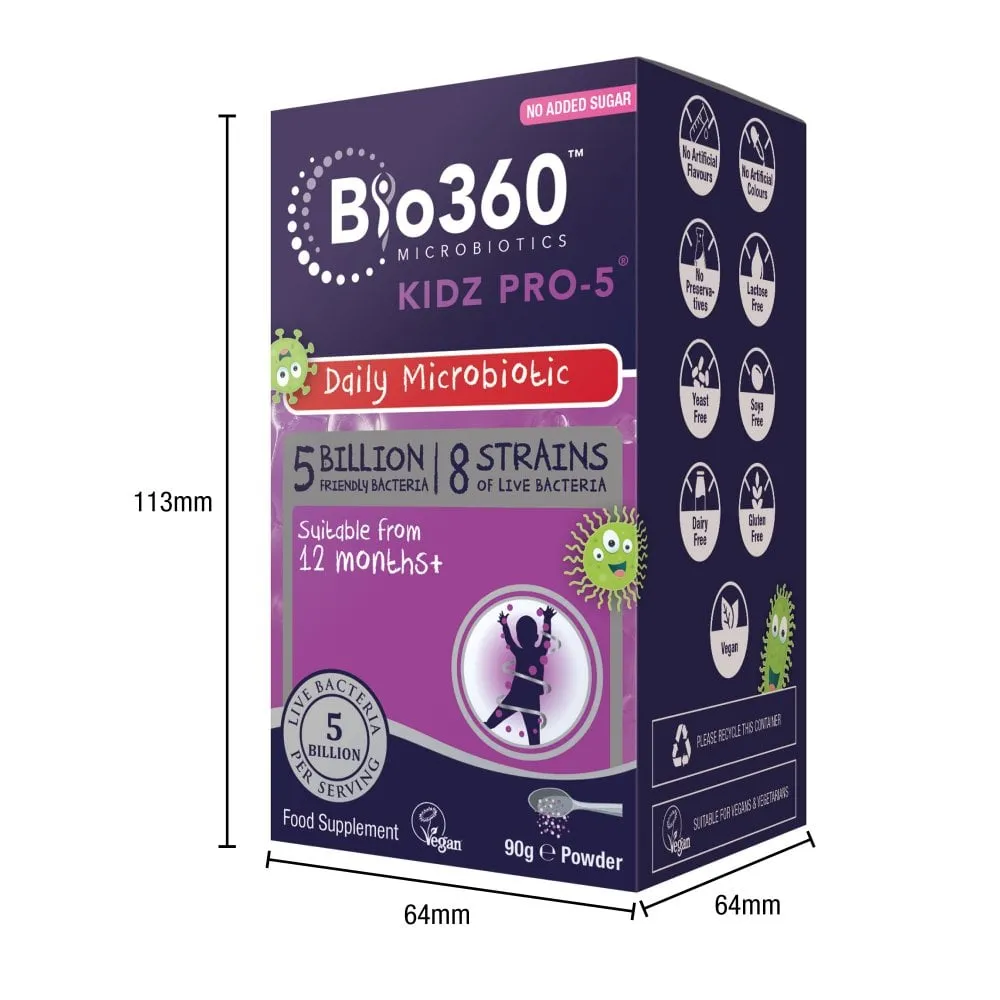 Natures Aid Bio360 Kidz Pro-5 Daily Microbiotic 90g