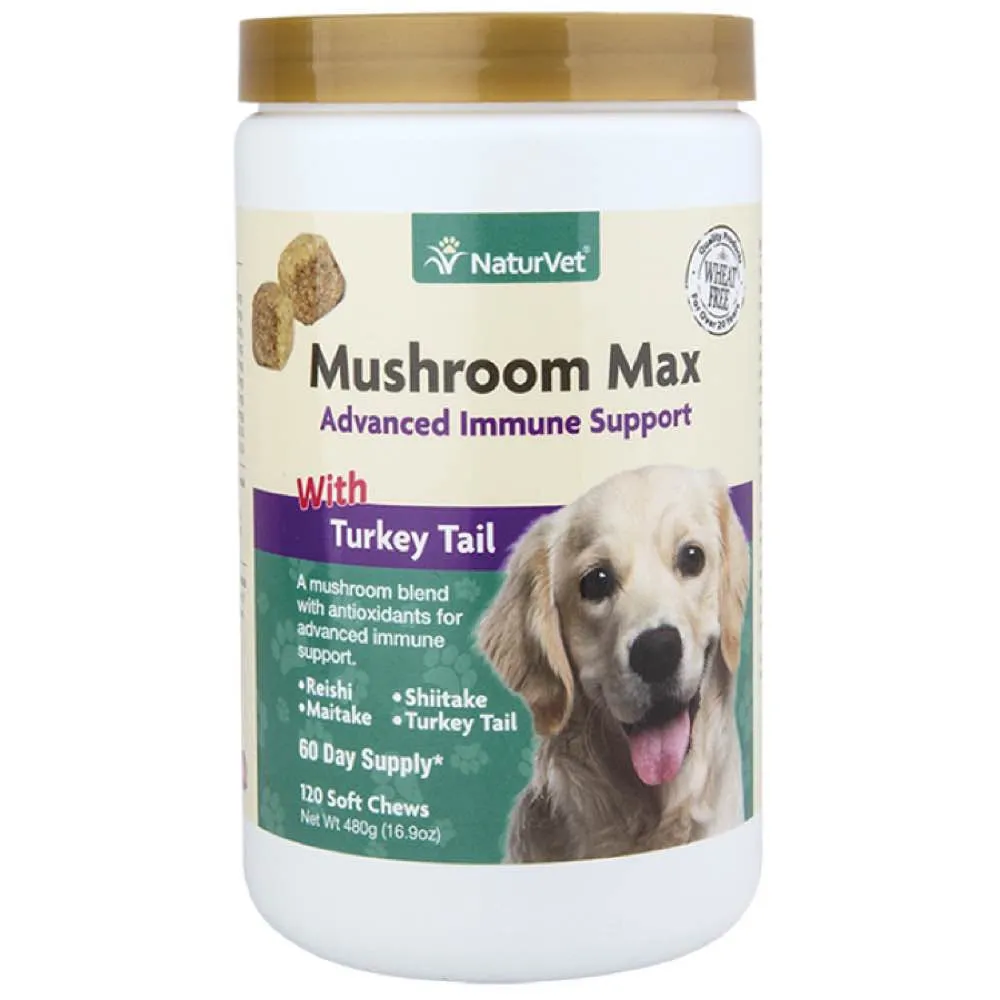 NaturVet Mushroom Max Advanced Immune Support Soft Chews Dog Supplement