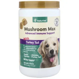 NaturVet Mushroom Max Advanced Immune Support Soft Chews Dog Supplement