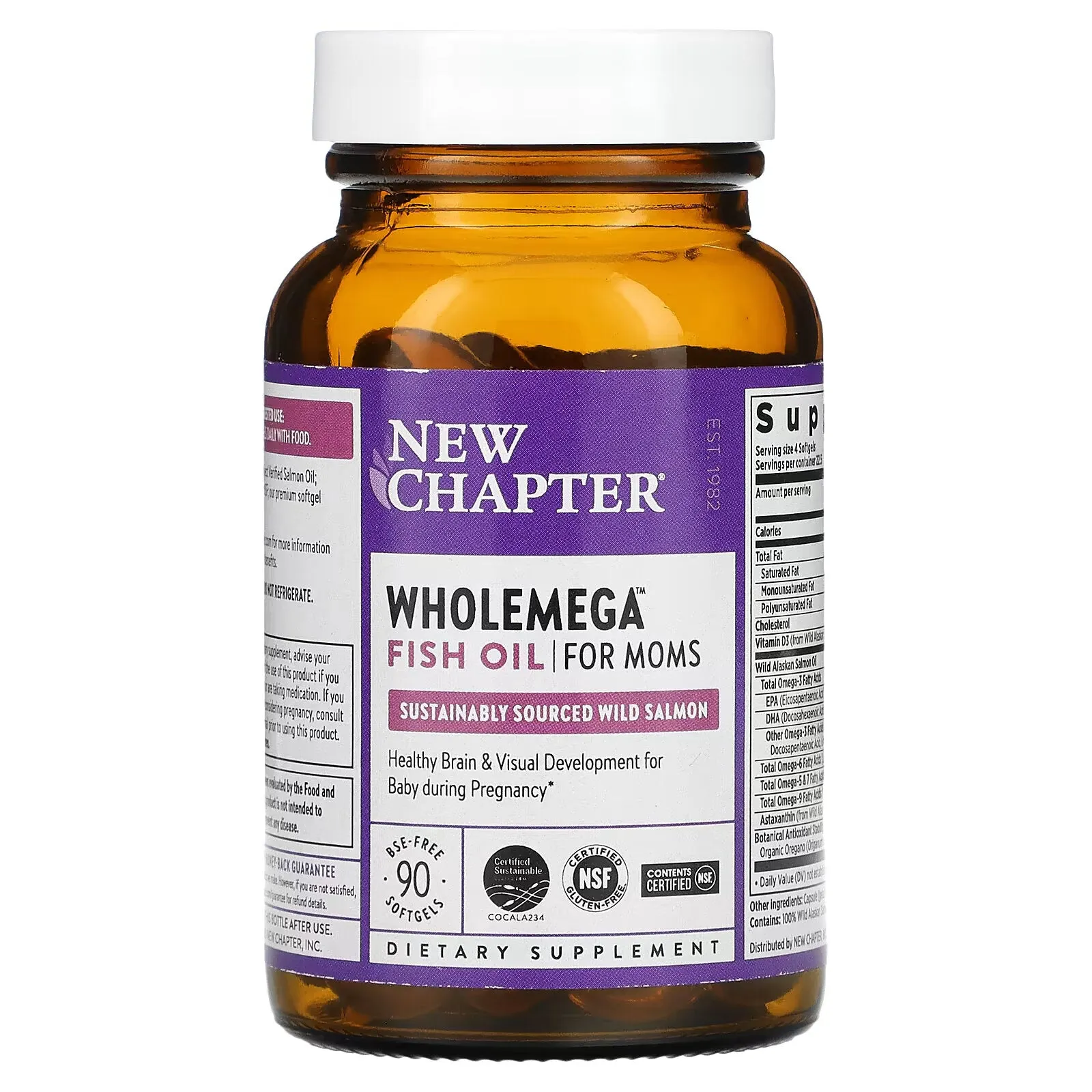 New Chapter, Wholemega, Mom's Healthy Fish Oil, 90 Softgels