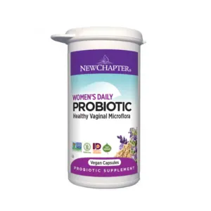 New Chapter Women's Daily Probiotic with Prebiotics and Probiotics, Vegan, Non-GMO, 30 Vegan Capsules - 0112