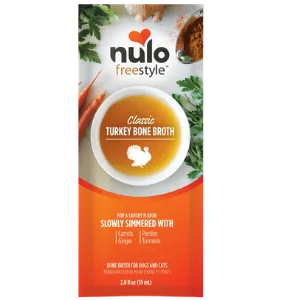 Nulo Freestyle Grain-Free Classic Turkey Bone Broth Dog & Cat Food Topper, 2 oz