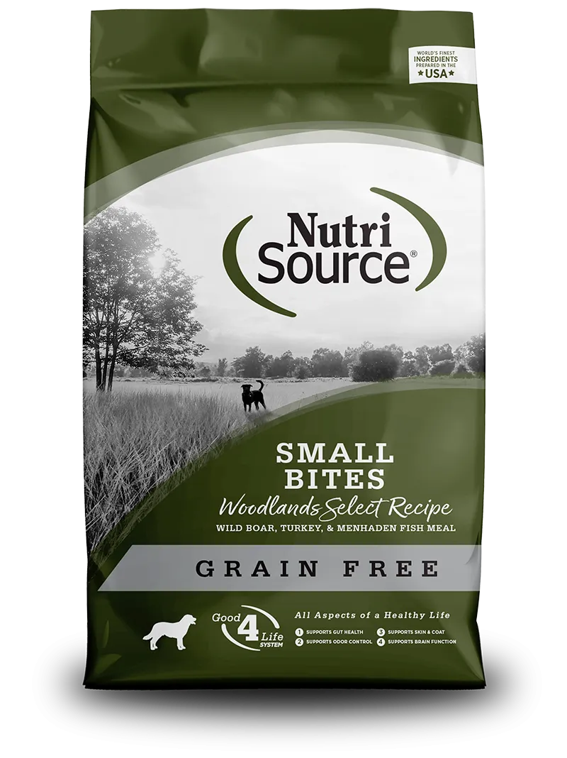 NutriSource® Grain Free Small Bites Woodlands Select Dry Dog Food