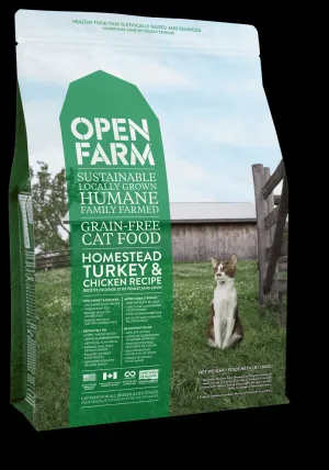 Open Farm Homestead Turkey & Chicken Recipe Grain-Free Dry Cat Food 8lb